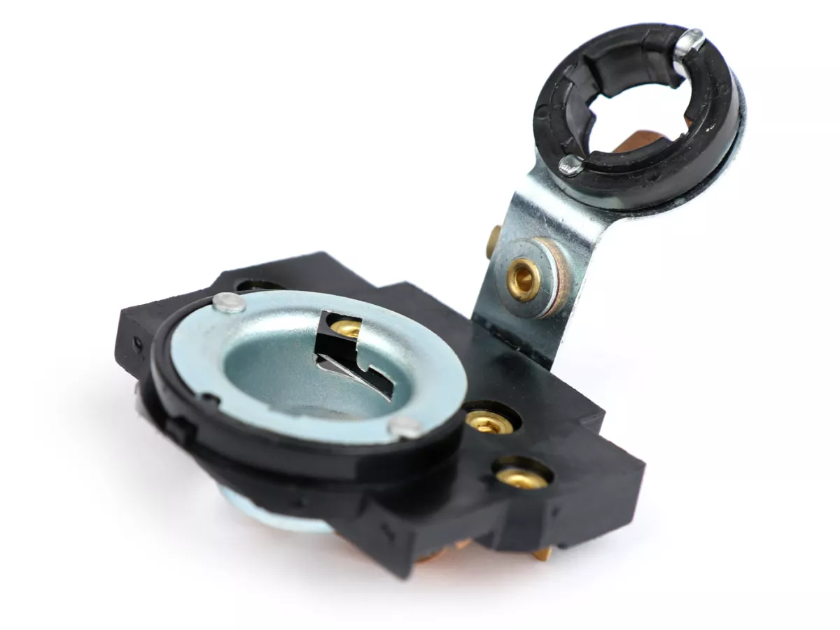 Strålkastarplugg -SIEM- Vespa V50/90 (2-filament), PV, ET3, Rally180 (VSD1T), Rally200 (VSE1T), Sprint150 Veloce(VLB1T) - för runda SIEM-strålkastare