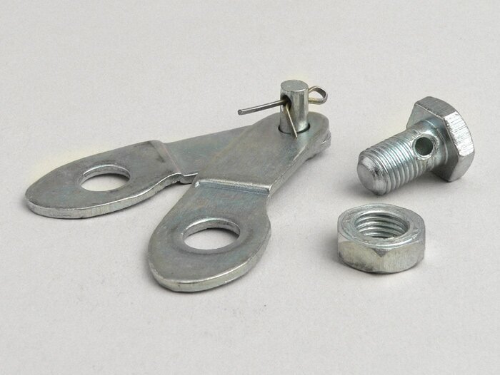 Set di piastre di serraggio pedale del freno -QUALITA' OEM- Vespa Rally180 (VSD1T), Rally200 (VSE1T), Sprint150 (VLB1T), TS125 (VNL3T), GT125 (VNL2T), GTR125 (VNL2T), GL150 (VLA1T), Super, GS160 / GS4 (VSB1T), SS180 (VSC1T), VNB, VBB, VNA, VBA, VL, VB