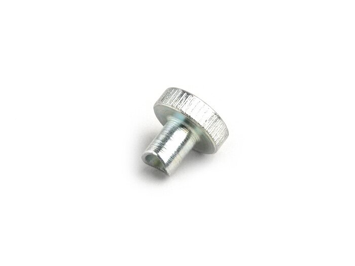 Cavo freno con dado zigrinato -M5 x 0,8- (utilizzato su Vespa PX (1984-1998), T5 125cc, PK - freno a tamburo anteriore)