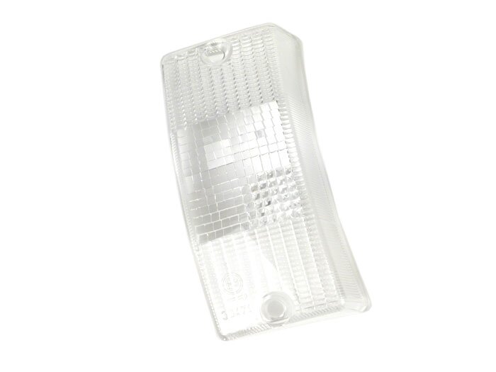 Indicator lens -SIEM- Vespa PX80, PX125, PX150, PX200, T5 125cc front lhs - colourless