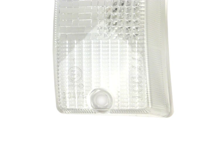 Indicator lens -SIEM- Vespa PX80, PX125, PX150, PX200, T5 125cc front lhs - colourless