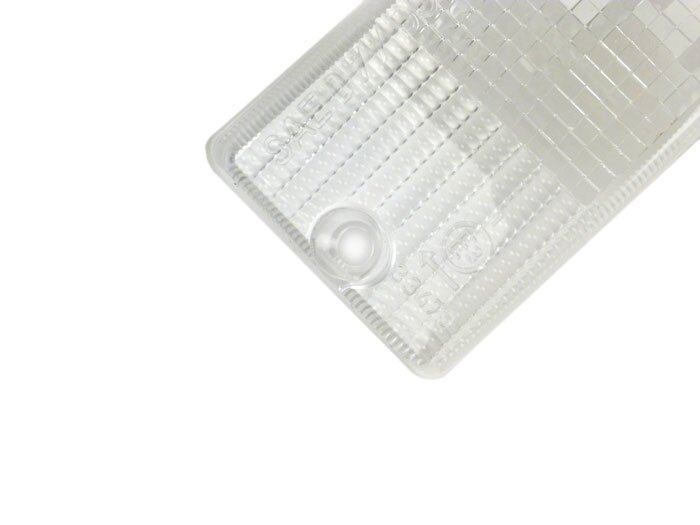 Indicator lens -SIEM- Vespa PX80, PX125, PX150, PX200, T5 125cc front rhs - colourless
