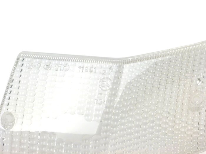 Indikatorglas -SIEM- Vespa PX80, PX125, PX150, PX200, T5 125cc bak höger - vit