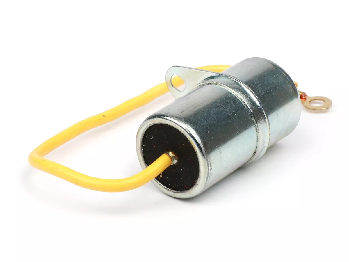 Capacitor -EFFE Ø=20mm, h=34,7mm, µF 0,34, 1-wire- Vespa Wideframe VM, VN, VL, GS 150 / GS3 (VS1T-VS5T)