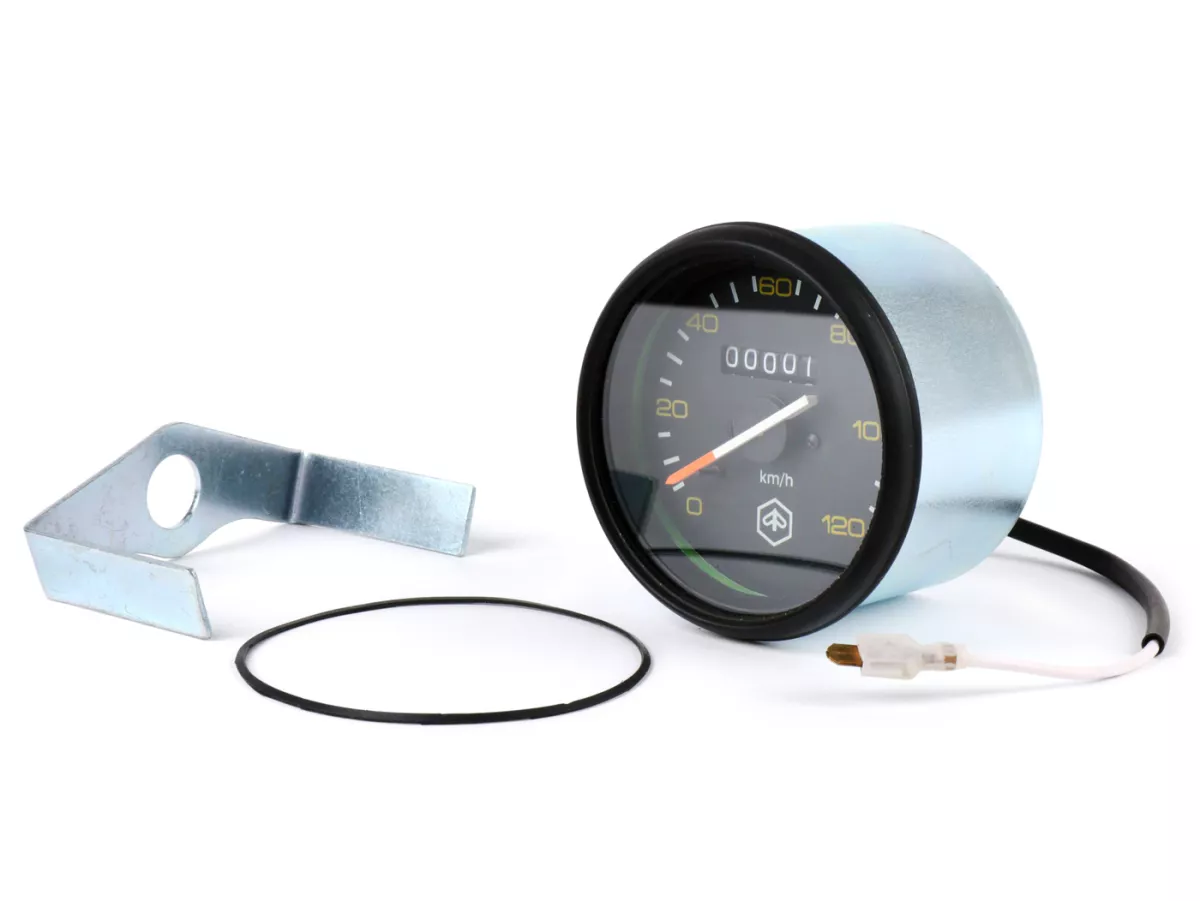Snelheidsmeter -PIAGGIO- Vespa Ø=85mm - PX oud (tot 1984) - 120km/h - zwart