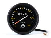 Snelheidsmeter -PIAGGIO- Vespa Ø=85mm - PX oud (tot 1984) - 120km/h - zwart