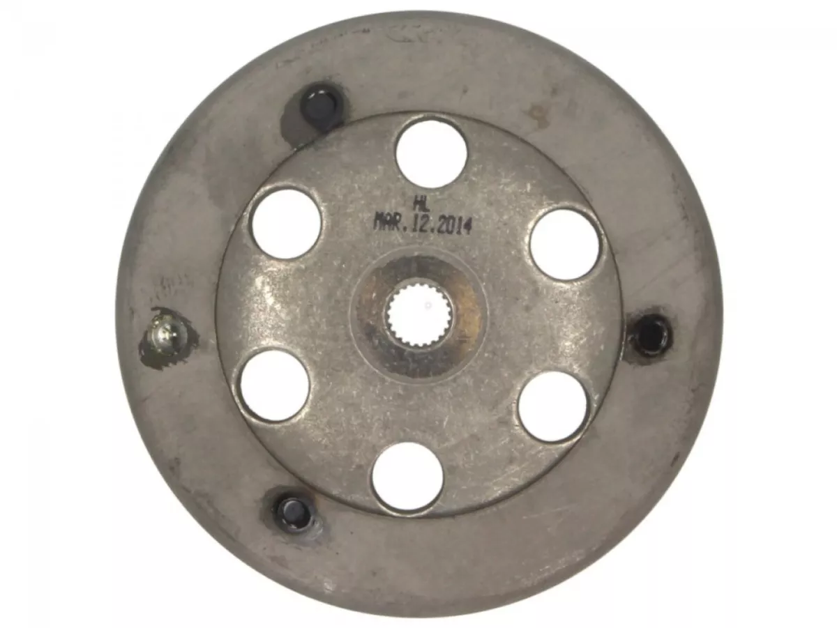Koppelingsklok -PIAGGIO- Piaggio/Gilera 50-100 ccm (2-takt, 4-takt), Peugeot 50 ccm, Honda 50 ccm, Kymco 50 ccm, SYM 50 ccm, GY6 (4-takt) 50ccm Ø=107mm