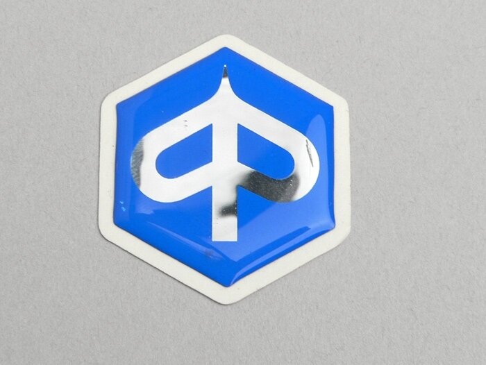 Badge horn cover -PIAGGIO- Piaggio hexagon - Piaggio Typhoon, Typhoon X, NRG, NTT, Storm, Zip SP, Free - w/o Chrome edge