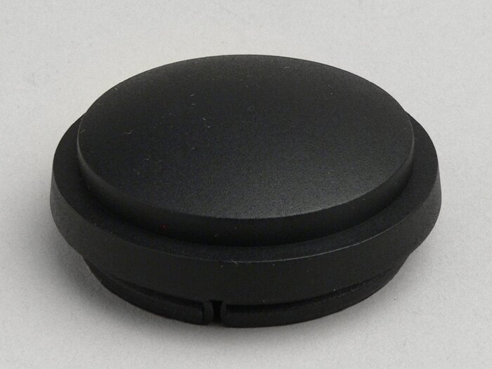 Cover for wheel nut / brake drum Ø=39mm -PIAGGIO front- Vespa PX (1984-), T5 125cc, Cosa, Gilera DNA 50, Piaggio Fly 50, Zip RST - black