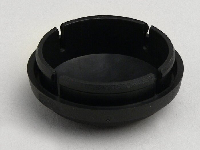 Cover for wheel nut / brake drum Ø=39mm -PIAGGIO front- Vespa PX (1984-), T5 125cc, Cosa, Gilera DNA 50, Piaggio Fly 50, Zip RST - black
