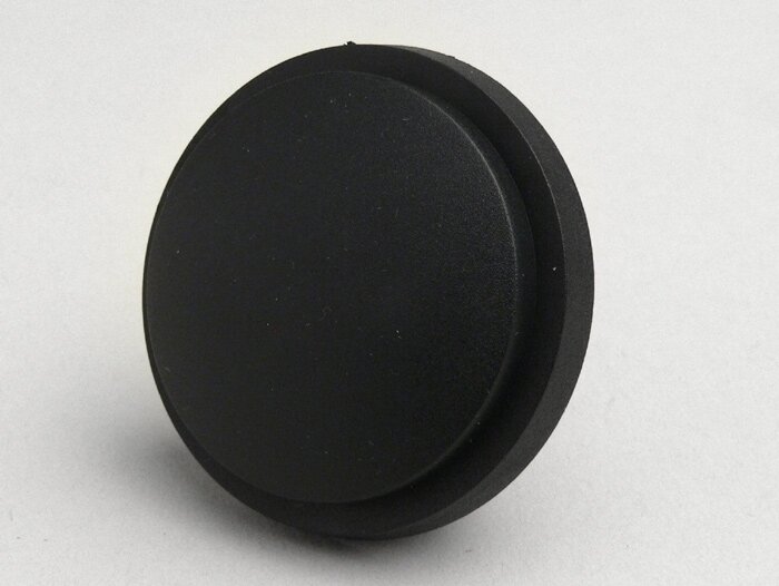 Cover for wheel nut / brake drum Ø=39mm -PIAGGIO front- Vespa PX (1984-), T5 125cc, Cosa, Gilera DNA 50, Piaggio Fly 50, Zip RST - black