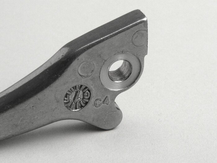 Palanca de freno -CALIDAD OEM tipo Grimeca- Vespa PX DISC (a partir de 1998), LML Star, Stella - Plata