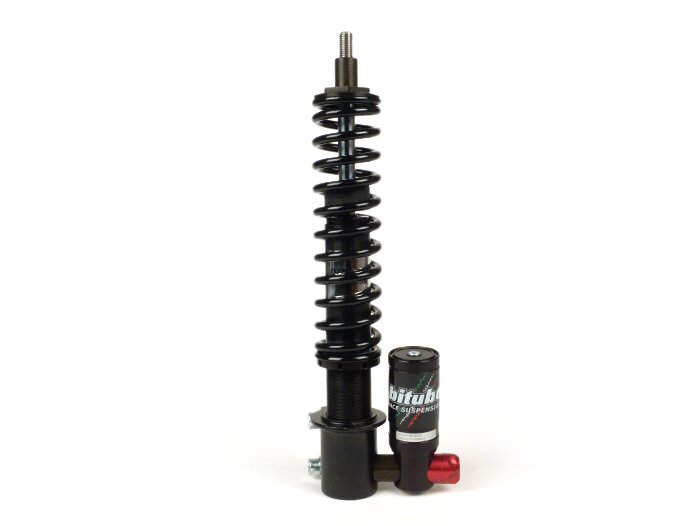 Shock absorber front -BITUBO GEV BlackEdition, 240mm (-2013, 2017-2022)- Vespa GT, GTL, GTS, GTV 125-300 - black