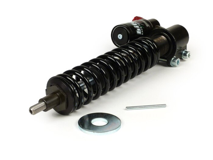 Shock absorber front -BITUBO GEV BlackEdition, 240mm (-2013, 2017-2022)- Vespa GT, GTL, GTS, GTV 125-300 - black