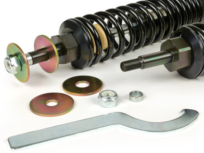 Juego amortiguador trasero -BITUBO WMB BlackEdition, 340mm- Vespa GT, GTL, GTS, GTV 125-300 - negro