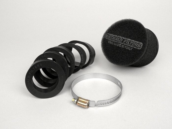Filtro de aire -MARCHALD Power Doble Capa- Ø=100mm x 95mm, ancho de conexión Ø=46-49-52-55-58-62mm - Negro