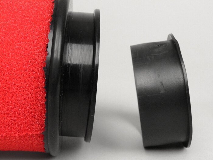 Air filter -MARCHALD Power Double Layer- Ø=100mm x 95mm, CS Ø=46-49-52-55-58-62mm - red