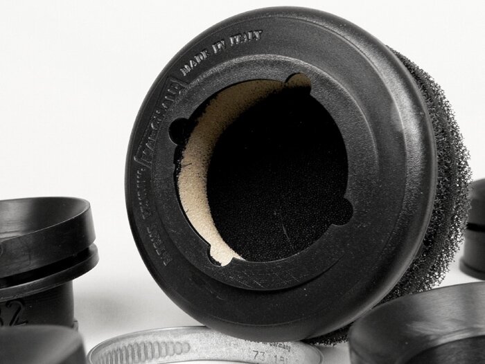 Luchtfilter -MARCHALD Power Double Layer- Ø=85mm x 65mm, aansluitbreedte Ø=28-32-36-39-43mm - Zwart