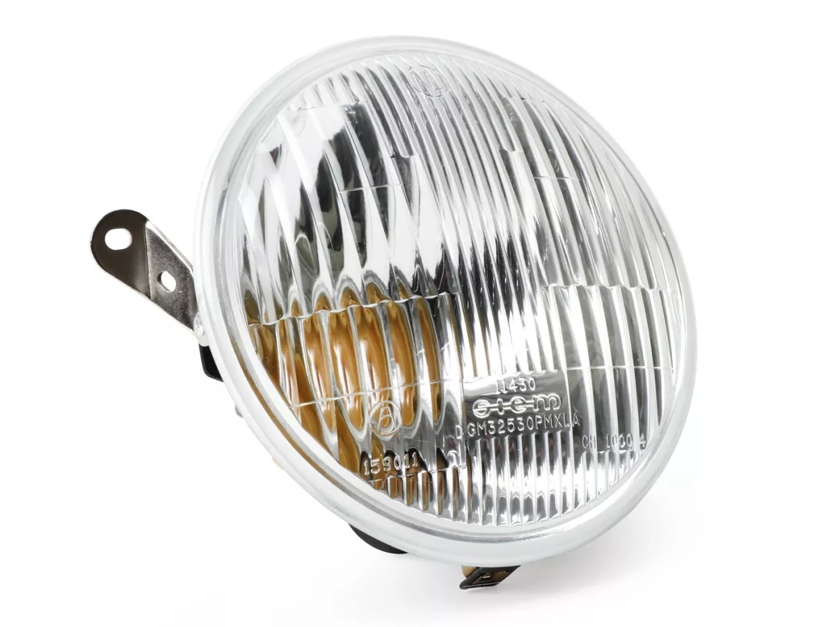 Headlight -PIAGGIO Ø=146mm- Vespa PX (1977-1998) - Vespa PE and PX EFL, right hand traffic - (E-marked)