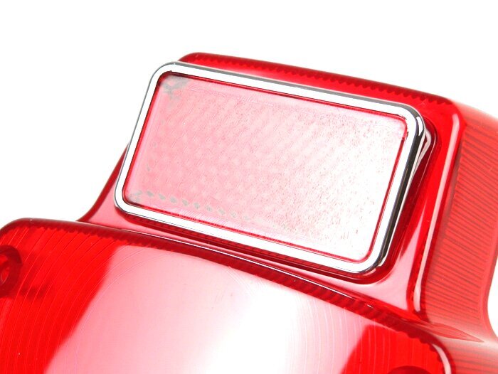 Cristal luz trasera -BGM ORIGINAL Vespa antique- metal pequeño - rojo