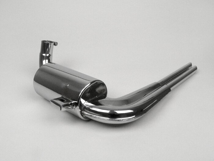Uitlaat -replica roestvrij staal- Vespa Wideframe, VM1-2, VL1-3, VB1