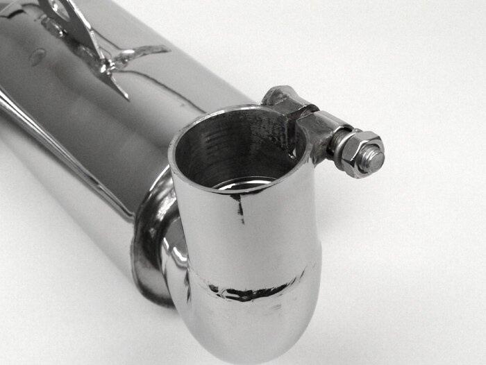 Uitlaat -replica roestvrij staal- Vespa VNA, VNB, VBA, VBB, Super - alleen voor 8 inch banden