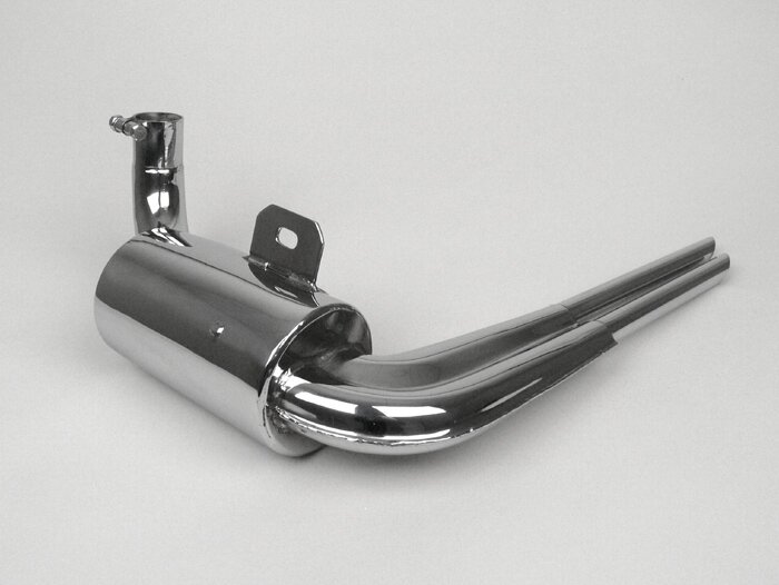 Avgasrör -replika rostfritt stål- Vespa PX80, PX125, PX150, Sprint150 (VLB1T), TS125 (VNL3T), GT125 (VNL2T), GTR125 (VNL2T), GL150 (VLA1T)