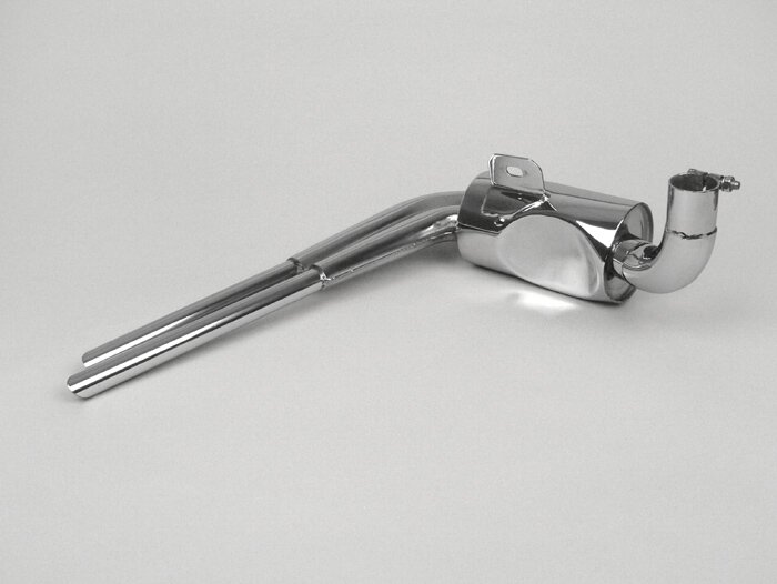 Avgasrör -replika rostfritt stål- Vespa PX80, PX125, PX150, Sprint150 (VLB1T), TS125 (VNL3T), GT125 (VNL2T), GTR125 (VNL2T), GL150 (VLA1T)