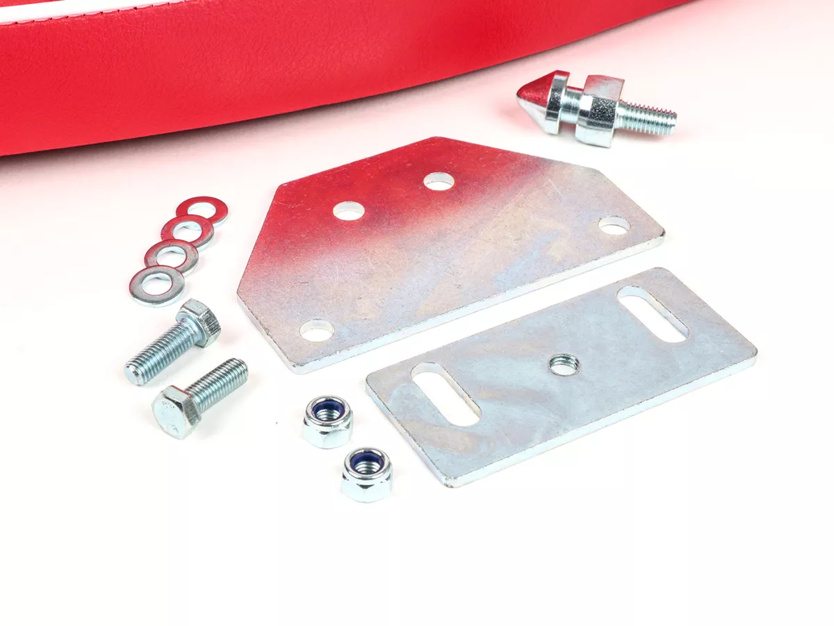 Zadel -FASTBACK 2.0- Vespa PK S, PK XL - Rood / Wit