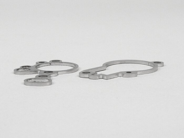Spacer kit float chamber -BGM PRO- Dell'Orto SI20/20, SI24/24, SI26/26- Vespa Largeframe PX, Sprint, Rally, T5, Cosa, LML 2-stroke - stainless steel 2mm