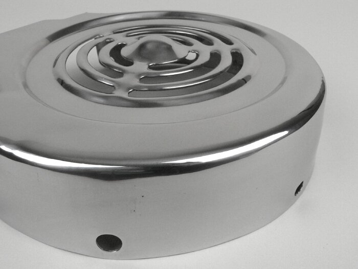 Cache turbine -LAMBRETTA version italienne- Lambretta LI, LIS, SX, TV (série 2, série 3), DL, GP - inox