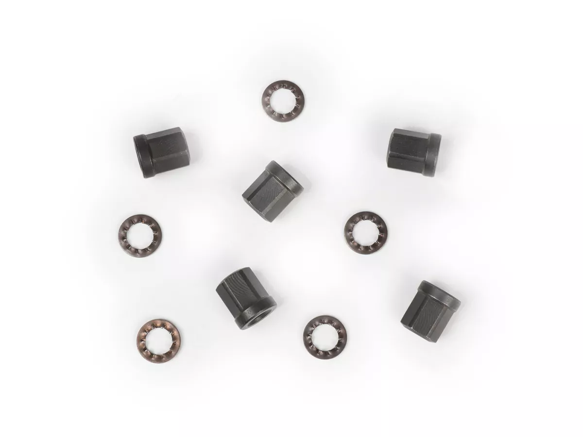 Dopmoerset voor velg tubeless -M8 met 14mm kraag- type FA Italia - SW=12mm, zwart