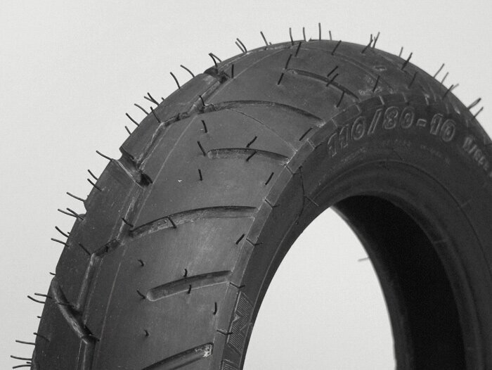 Ban lengkap -VESPA MICHELIN S1- 3.50 - 10 inci TL/TT 51J - Pelek 2.10-10 Abu-abu