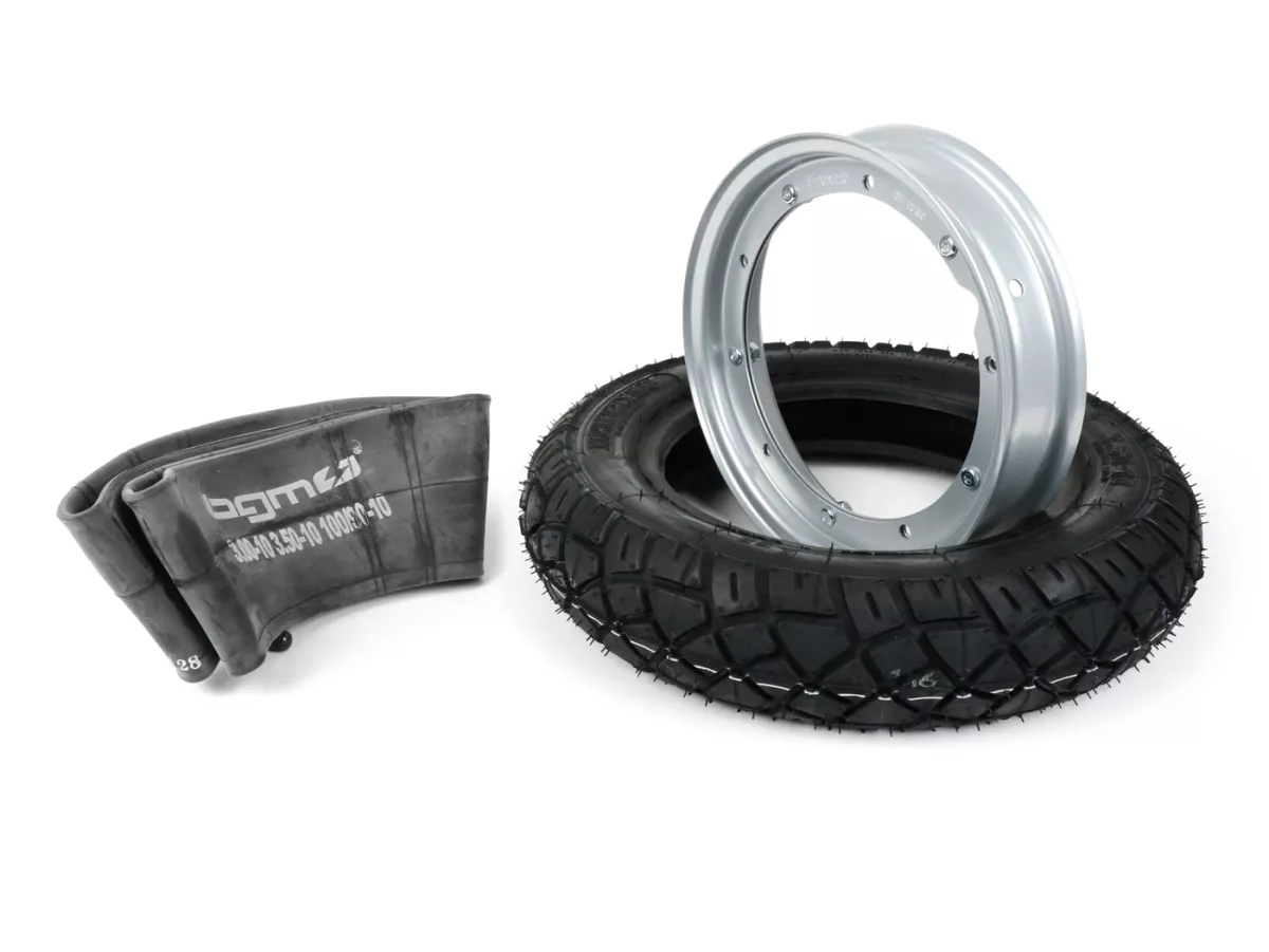Wheel -VESPA HEIDENAU K58- 3.50 - 10 inch TL 59M (reinforced) - wheel rim 2.10-10 grey