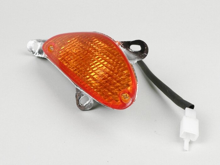 Indicatore di direzione - QUALITÀ OEM - GY6 (4 tempi) tipo Baotian BT49-QT9 - arancione - parte anteriore destra