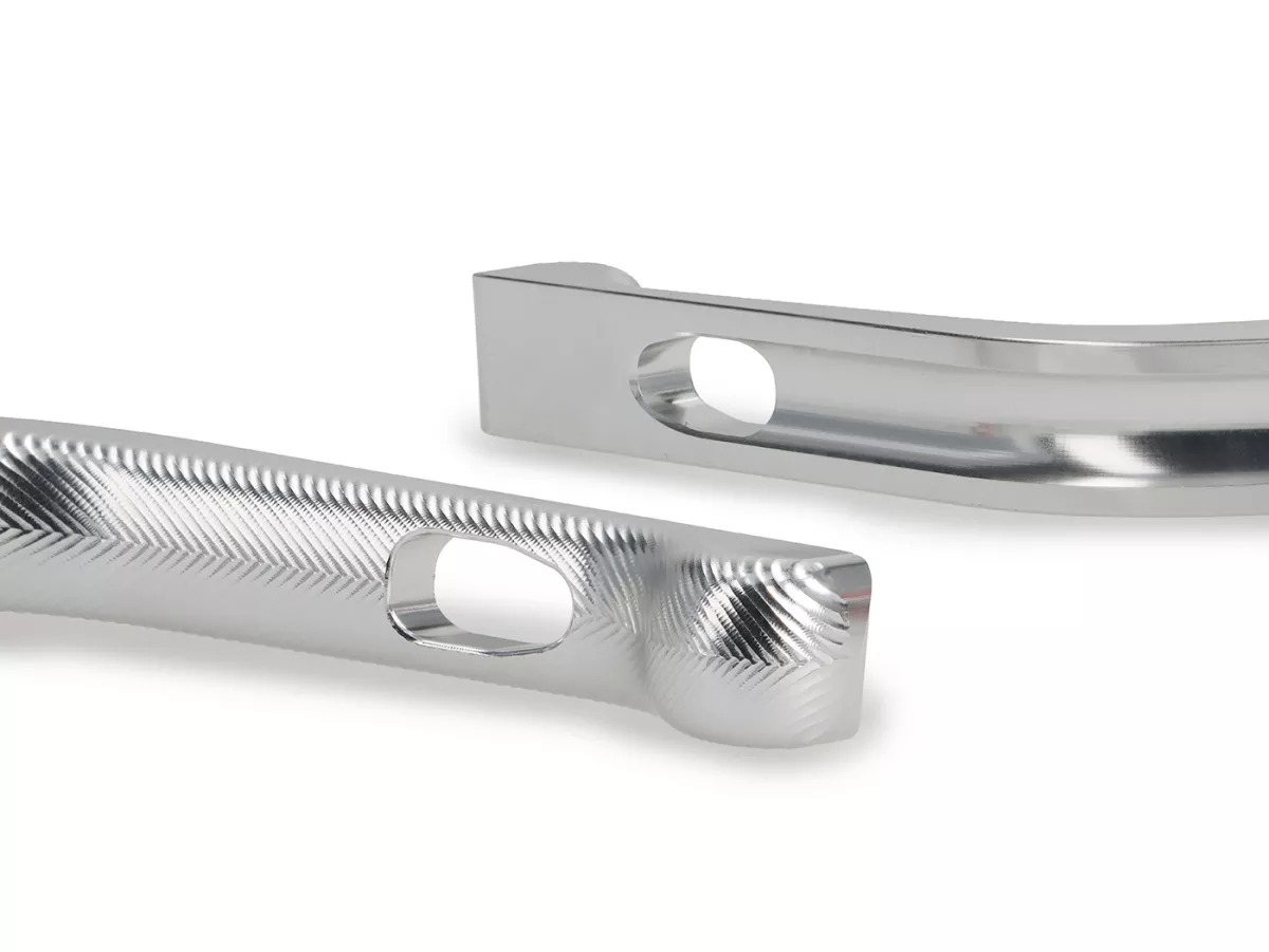 Maneta de freno + maneta de embrague (juego) - AJUSTABLE, PM TUNING Sport- Vespa PX (a partir de 1998) - Plata