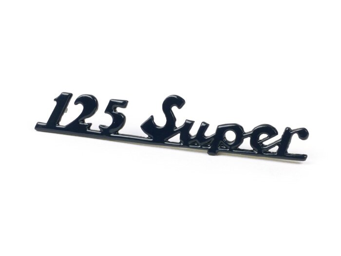 Badge frame rear -OEM QUALITY- Vespa 125 Super - Vespa Super 125 (since 1965) - black painted