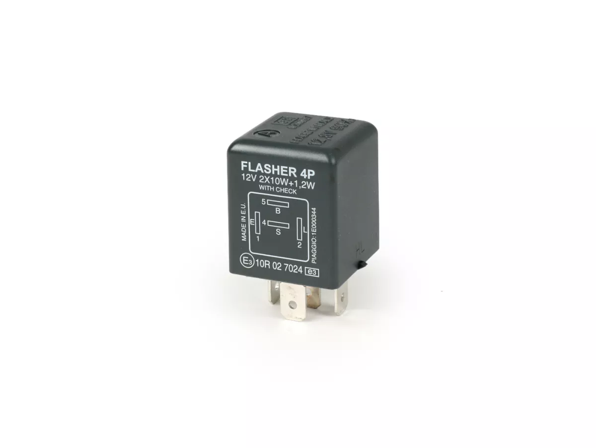 Relai indikator -PIAGGIO 4-Pin- 12V - (digunakan misalnya pada Gilera Runner FX-FXR, Piaggio TPH 125)