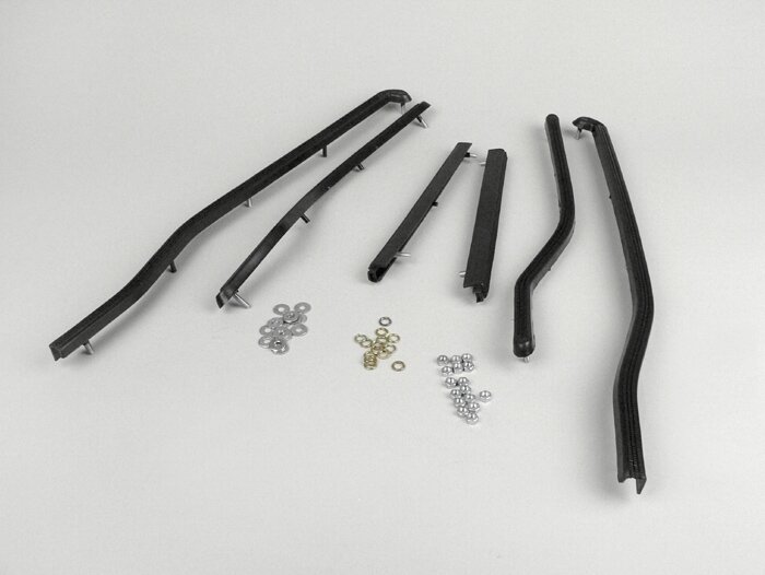 Trittleistensatz hinten -SPAQ- Lambretta LI (Serie 3), LIS, SX, TV (Serie 3) - Schwarz