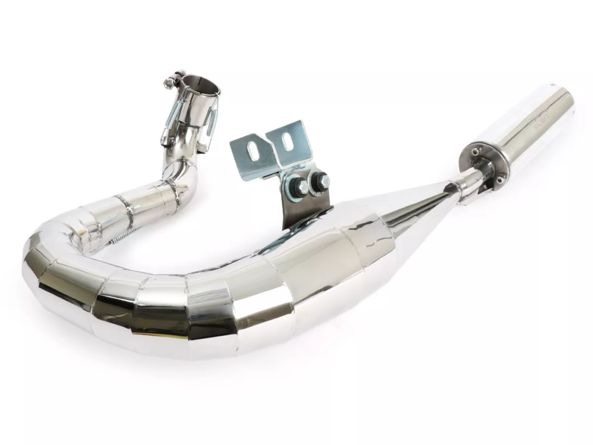 Pot d’échappement -SCOOTRS LH compatible avec roue de secours monté- Vespa PX200 - inox