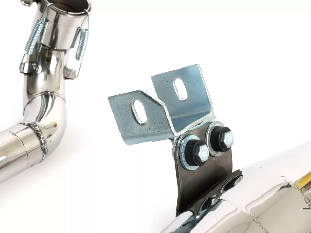 Pot d’échappement -SCOOTRS LH compatible avec roue de secours monté- Vespa PX200 - inox