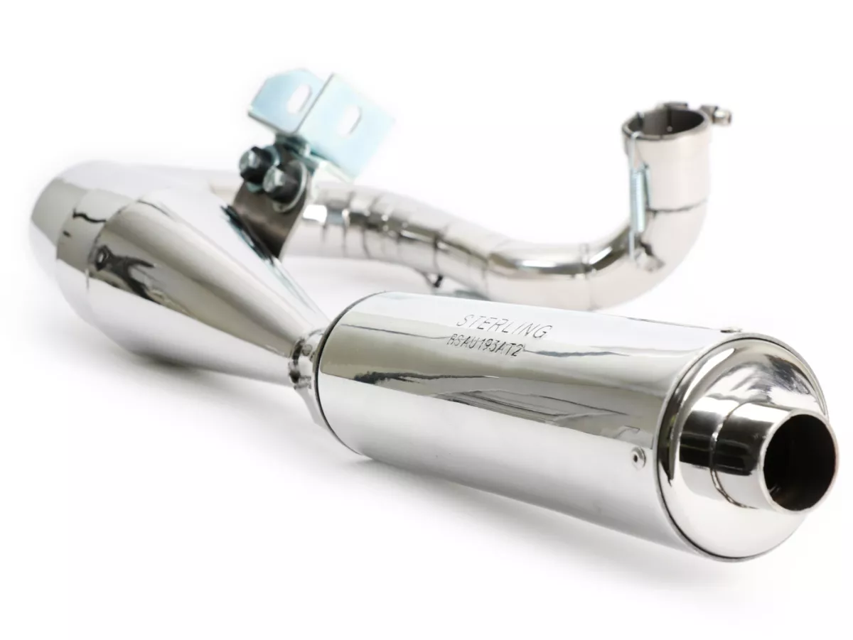 Pot d’échappement -SCOOTRS LH compatible avec roue de secours monté- Vespa PX200 - inox