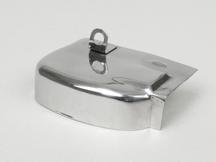 Gear selector box cover -IMPORT- Vespa Rally180 (VSD1T), Rally200 (VSE1T), Sprint150 (VLB1T), TS125 (VNL3T), GT125 (VNL2T), GTR125 (VNL2T), GL150 (VLA1T), Super, GS160 / GS4 (VSB1T), SS180 (VSC1T), VNA, VNB, VBA, VBB - stainless steel