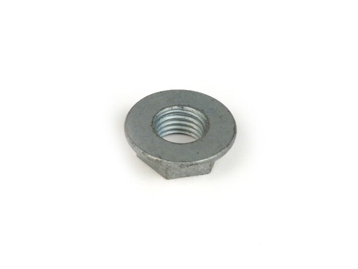 Mur M12 x1.50 SW = 18 setengah tinggi (digunakan untuk poros engkol/roda utama Vespa V50, V90, SS50, SS90, PV125, ET3, PK S, PK XL) - kekerasan 10