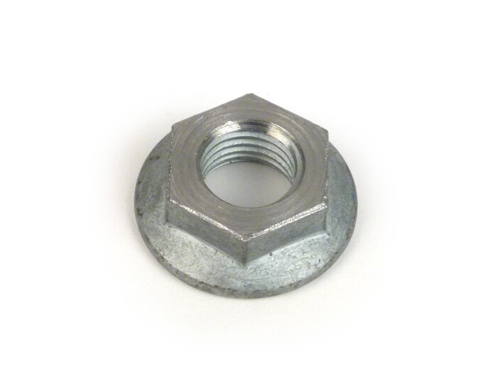 Mur M12 x1.50 SW = 18 setengah tinggi (digunakan untuk poros engkol/roda utama Vespa V50, V90, SS50, SS90, PV125, ET3, PK S, PK XL) - kekerasan 10