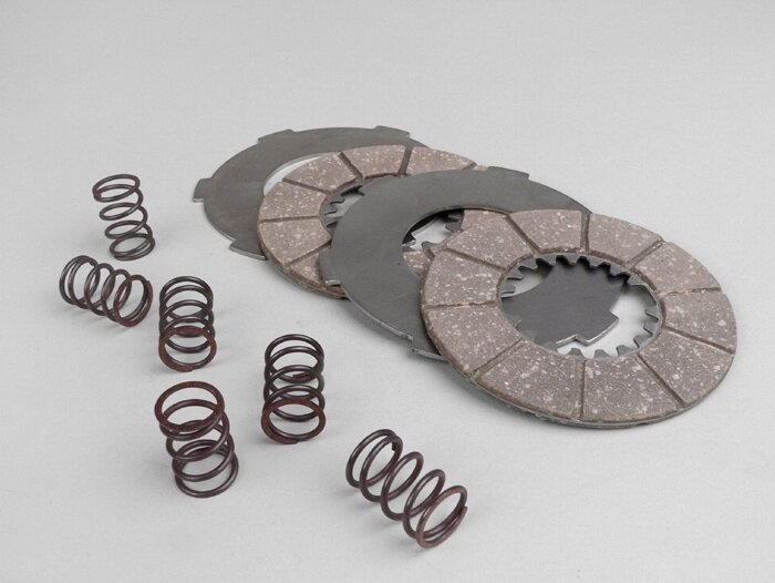 Forros de embrague -SURFLEX- Vespa Wideframe V98, V1T, V15T, V30T, V33T (incl. muelles y discos de acero)