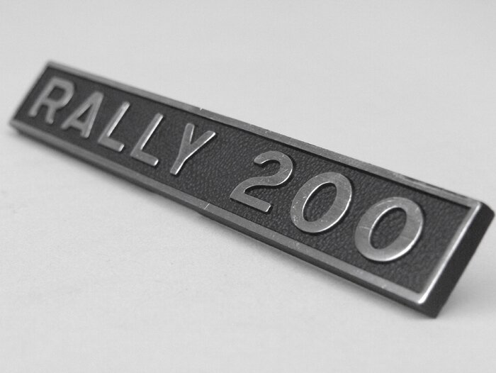 Achterste frame belettering -OEM KWALITEIT- Vespa Rally200 (rechthoek) - Vespa Rally200 - 1 ° serie (VSE1T >10823)