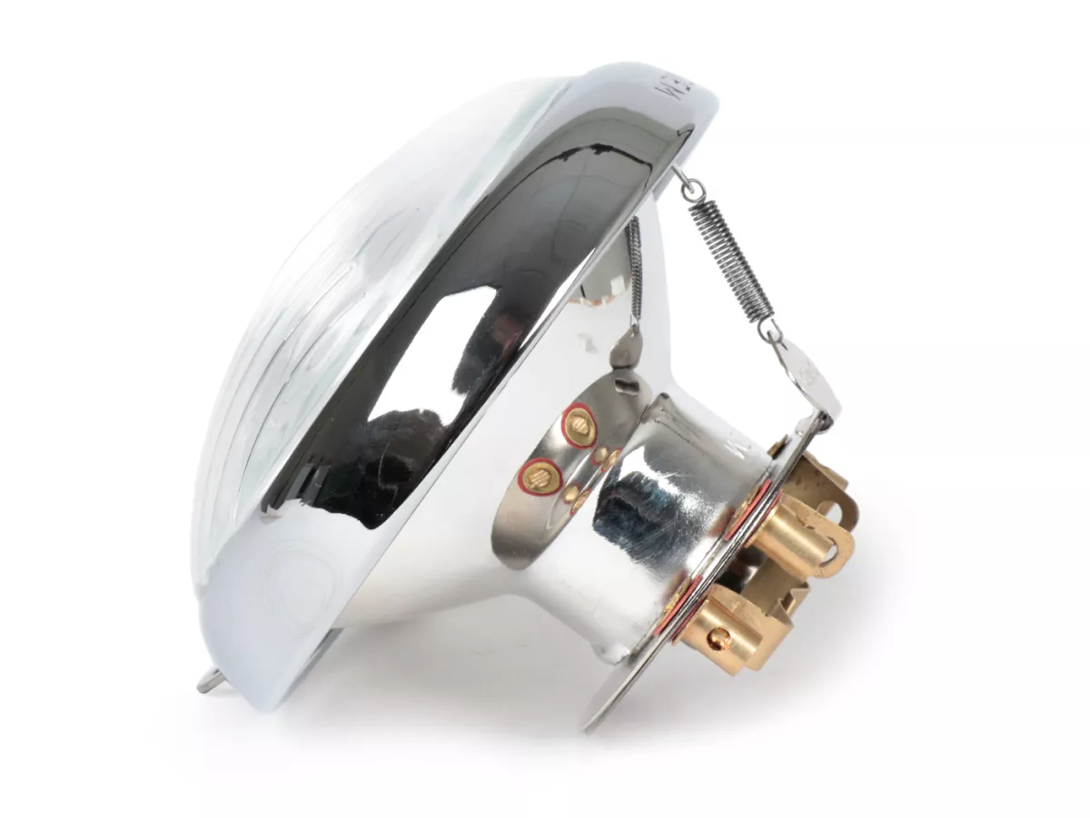 Headlight -SIEM Ø=95mm- Vespa Wideframe V1T, V15T, V30T - glass, incl. headlight rim