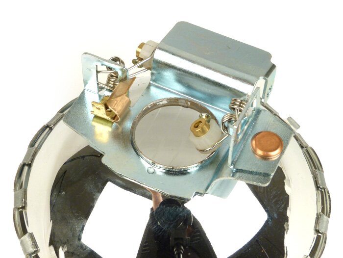Strålkastare -SIEM Ø=105/115mm (glas/utsida)- Vespa Smallframe V50 (litet runt styre)- 50N (V5A1T 122877-), 50L (V5A1T), 50R (V5A1T) - P26s 15W glödlampa, glas