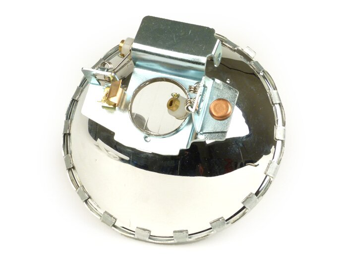 Strålkastare -SIEM Ø=105/115mm (glas/utsida)- Vespa Smallframe V50 (litet runt styre)- 50N (V5A1T 122877-), 50L (V5A1T), 50R (V5A1T) - P26s 15W glödlampa, glas